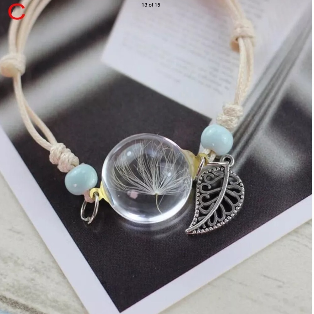 NWT Wish Bracelet Real Dandelion Seed